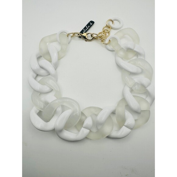 Alisha D chunky acrylic chain Necklace 20” made in Italy - Picture 2 of 5